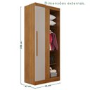 Ver imagem 3 de Guarda-Roupa Modulado Canto 1 Porta Fortaleza Marrom/Cinamomo/Off-White