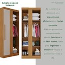 Ver imagem 6 de Guarda-Roupa Modulado Canto 1 Porta Fortaleza Marrom/Cinamomo/Off-White