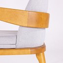 Ver imagem 5 de Cadeira de Jantar Estofada com Braços Liz Amarelo/Peroba/Cinza