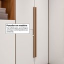 Ver mais imagens de Guarda-Roupa Casal Modulado Andorra 5 Portas 4 Gavetas Freijó/Branco - Pnr Móveis