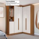 Ver imagem 5 de Guarda-Roupa Casal Modulado Andorra 5 Portas 4 Gavetas Freijó/Branco - Pnr Móveis