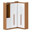 Ver imagem 2 de Guarda-Roupa Casal Modulado Andorra 5 Portas 4 Gavetas Freijó/Branco - Pnr Móveis