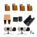 Ver imagem 4 de Porta de Correr Verniz com Kit Alumínio Marrom - 210x110