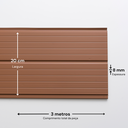 Ver imagem 4 de Kit com 36 m² Forro de PVC 8mm x 20cm x 3m Belplast Marrom