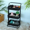 Ver imagem 2 de Kit 2 Carrinho Multiuso Organizador 3 Prateleiras em Ferro