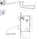Ver imagem 2 de Fechadura Interna Chevron 4098508/55 - Cromado Arouca