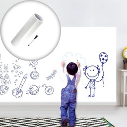 Papel de Parede Adesivo Pvc Quadro Branco com Marcador 2 Metros - 3