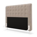 Ver imagem 2 de Kit Cabeceira Rana 195 King e Calçadeira Alpha Z-003 Sued Bege Aradecor