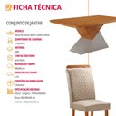 Ver imagem 7 de Mesa de Jantar Aster 180 cm Tampo MDF Laminado Canto Copo com 6 Cadeiras Aline