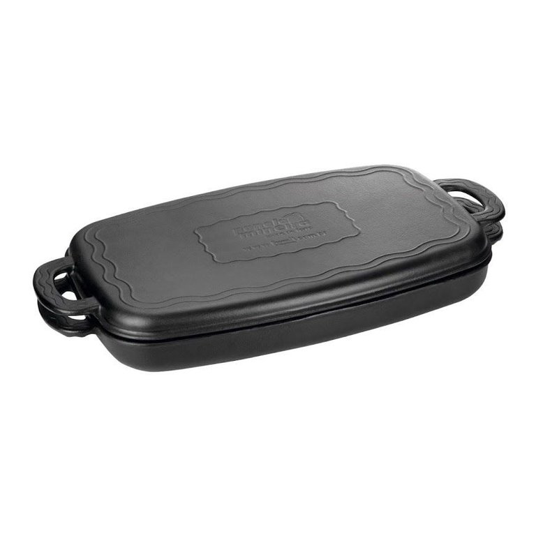 Assadeira Multiuso Tampa Ferro Panela Mineira 36x24x5cm 3,9l Assadeira Multiuso Tampa Ferro Panela Mineira 36x24x5cm 3,9l