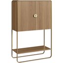 Ver imagem 2 de Balcão Aparador Bar para Sala Industrial 2 Portas 90cm Alek A03 Hanover Dourado - Lyam Deocr