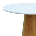 Ver imagem 5 de Mesa de Jantar Tampo em Vidro Base Cone Laminado Cinamomo Natural Tampo 120 Branco-vidro Branco
