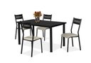Ver imagem 2 de Conjunto Mesa Jasmim 1,20x0,80 MDP c/4 Cadeiras Titanium Tampo Preto Tubo Preto