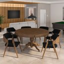 Ver mais imagens de Conjunto Mesa de Jogos Carteado Bellagio Tampo Reversível e 6 Cadeiras Madeira Poker Base Estrela Ve