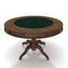 Conjunto Mesa de Jogos Carteado Bellagio Tampo Reversível e 6 Cadeiras Madeira Poker Base Estrela Ve - 2