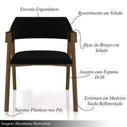 Conjunto Mesa de Jogos Carteado Bellagio Tampo Reversível e 6 Cadeiras Madeira Poker Base Estrela Ve - 5