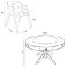 Conjunto Mesa de Jogos Carteado Bellagio Tampo Reversível e 6 Cadeiras Madeira Poker Base Estrela Ve - 6