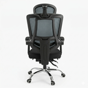 Ver imagem 3 de Cadeira Escritório Ergonômica Resistente Apoio Pés Retrátil Tela Mesh Encosto Ajustável Preto