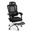 Ver imagem 4 de Cadeira Escritório Ergonômica Resistente Apoio Pés Retrátil Tela Mesh Encosto Ajustável Preto