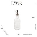 Ver imagem 4 de Garrafa Vidro Azeite Bico Dosador 200ml Lyor Tampa Preta