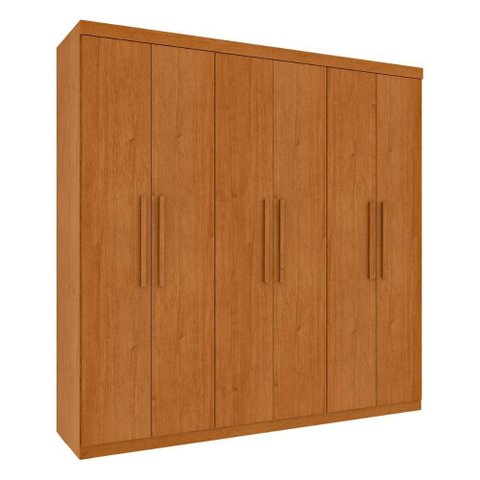 Guarda-Roupa Casal com 6 Portas e 4 Gavetas 219cm Multimóveis CR35493 Cinamomo