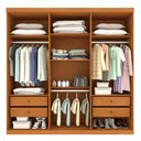 Ver imagem 4 de Guarda-Roupa Casal com 6 Portas e 4 Gavetas 219cm Multimóveis CR35493 Cinamomo