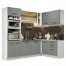 Armário de Cozinha Completa de Canto 399cm Branco Cinza Agata Madesa 01 - 3