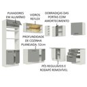 Ver imagem 5 de Armário de Cozinha Completa de Canto 399cm Branco Cinza Agata Madesa 01