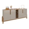 Buffet 190cm 4 Portas com Adega Lizz Casa D Off White/cedro - 3