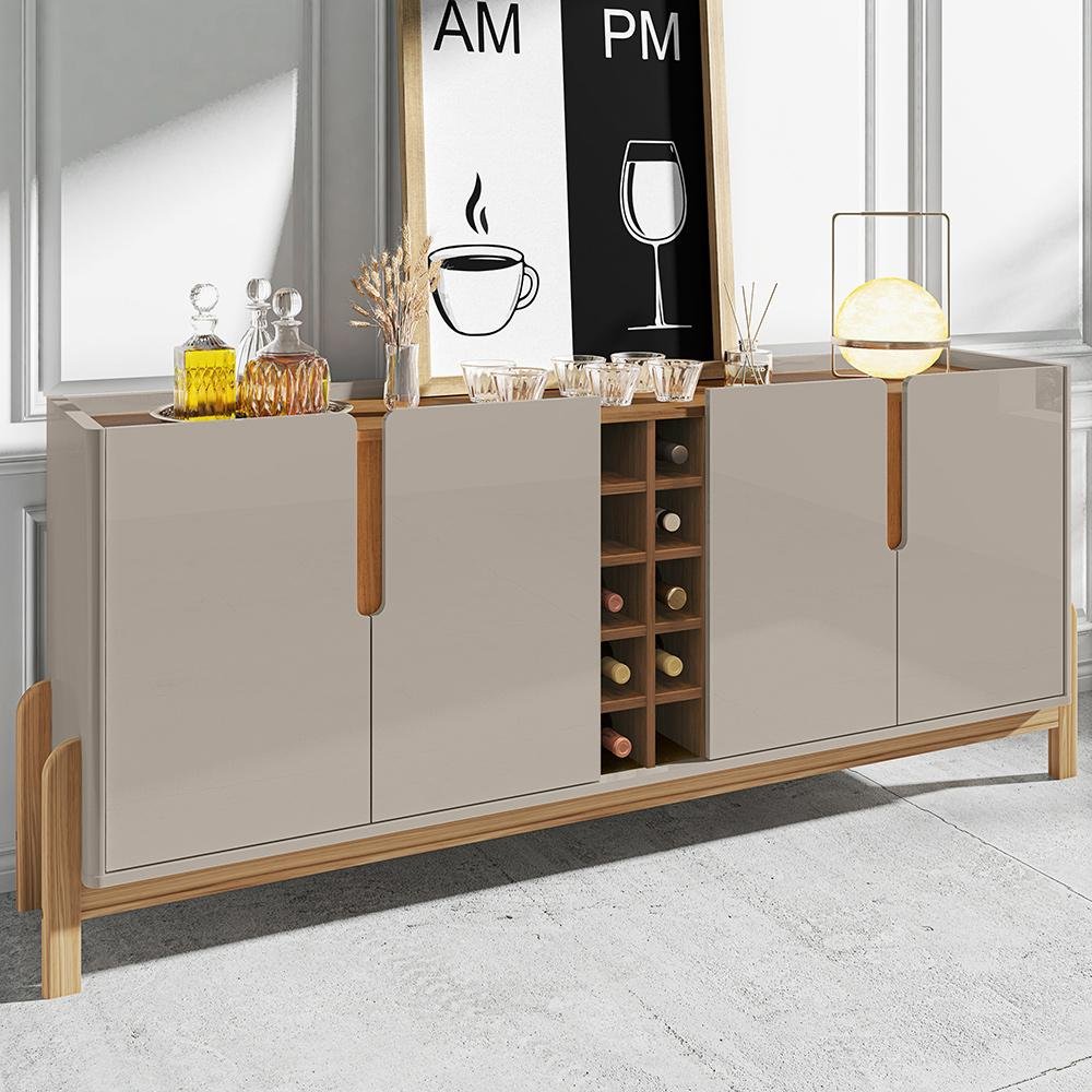 Buffet 190cm 4 Portas com Adega Lizz Casa D Off White/cedro