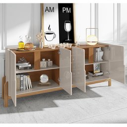 Buffet 190cm 4 Portas com Adega Lizz Casa D Off White/cedro - 4
