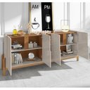 Ver imagem 4 de Buffet 190cm 4 Portas com Adega Lizz Casa D Off White/cedro