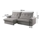 Ver imagem 3 de Sofá Vega 02 Módulos de 120cm Br 25cm Meu Sofá Online B026 Veludo Prata