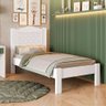 Cama de Solteiro Branca Mdf com Cabeceira - 1