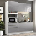 Ver imagem 2 de Cozinha Compacta Lux com Armário 5 Portas 3 Gavetas Branco