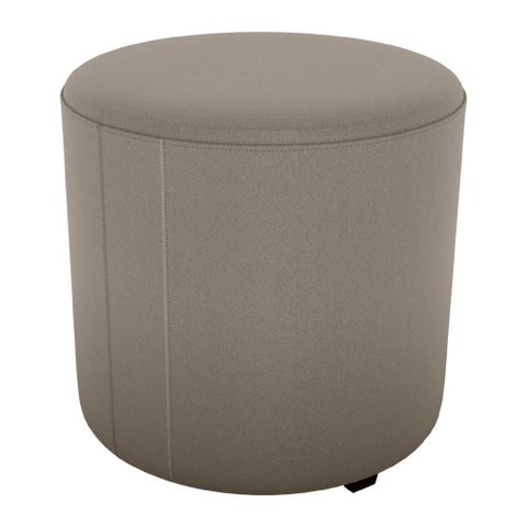 Puff Redondo Decorativo Copenhage 43x43 Cm Veludo Marrom Claro Milani Store