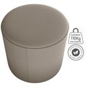 Ver imagem 5 de Puff Redondo Decorativo Copenhage 43x43 Cm Veludo Marrom Claro Milani Store