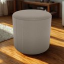 Ver imagem 7 de Puff Redondo Decorativo Copenhage 43x43 Cm Veludo Marrom Claro Milani Store