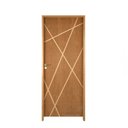 Ver imagem 2 de Kit Porta de Madeira Frisada 215,5x86,5cm Batente 14cm Fechadura Manual Rodam Portas