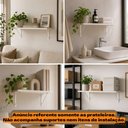 Ver imagem 5 de Kit 2 Prateleiras Branca MDF 60x20cm 15mm Parede Sala Quarto