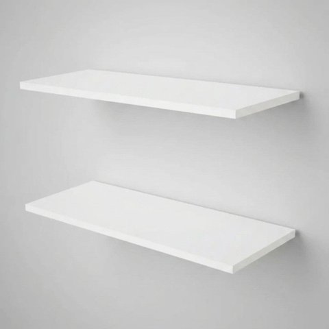 Kit 2 Prateleiras Branca MDF 60x20cm 15mm Parede Sala Quarto