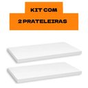 Ver mais imagens de Kit 2 Prateleiras Branca MDF 60x20cm 15mm Parede Sala Quarto