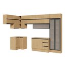 Ver imagem 4 de Cozinha Modulada 15 Peças 11 Aéreos 3 Balcões 1 Cristaleira Nara CabeCasa MadeiraOriginals