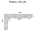 Ver imagem 7 de Cozinha Planejada 15 Peças 11 Aéreos 3 Balcões 1 Cristaleira Nara CabeCasa MadeiraOriginals Marrom/Avena