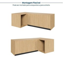Cozinha Modulada 15 Peças 11 Aéreos 3 Balcões 1 Cristaleira Nara CabeCasa MadeiraMadeira - 14