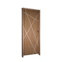 Ver imagem 5 de Kit Porta de Madeira Frisada 215 cm X 66 cm Batente 14cm Fechadura Manual Abertura Esquerda Marrom