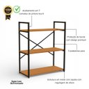 Ver imagem 6 de Estante Estilo Industrial Metal e Madeira Organizador Baixa 85x72cm Canela/preto Fosco