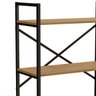 Estante Estilo Industrial Metal e Madeira Organizador Baixa 85x72cm Freijó/preto Fosco - 8