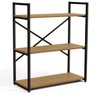 Estante Estilo Industrial Metal e Madeira Organizador Baixa 85x72cm Freijó/preto Fosco - 5