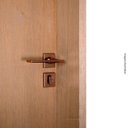Ver imagem 5 de Kit Porta de Madeira 210x80cm Fechadura Mecânica Batente 14cm Abertura Direita Marrom